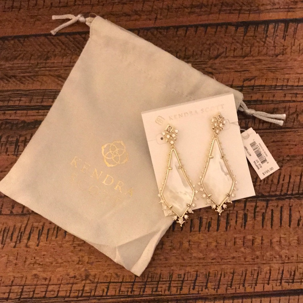 NWT Kendra Scott Martha Statement Earrings - Gold